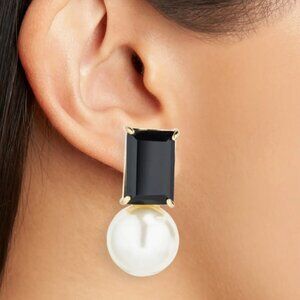 Carolina Herrera | Crystal & Imitation Pearl Drop Earrings | Used Once